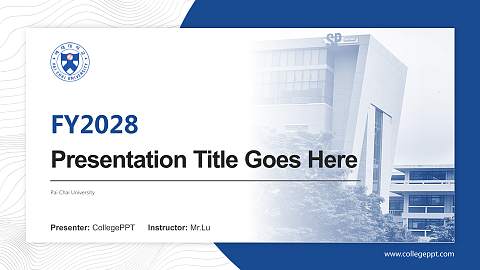 Pai Chai University Academic Presentation/Research Findings Report PPT Template