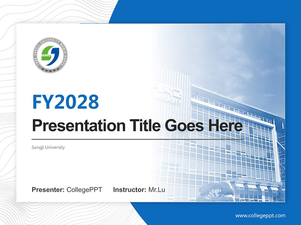 Sangji University Academic Presentation/Research Findings Report PPT Template4:3 ratio PPT effect preview image5