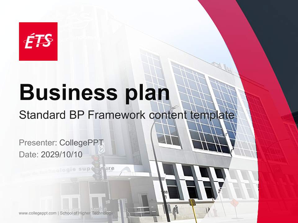 School of Higher Technology Competition/Entrepreneurship Contest PPT Template4:3 ratio PPT effect preview image9