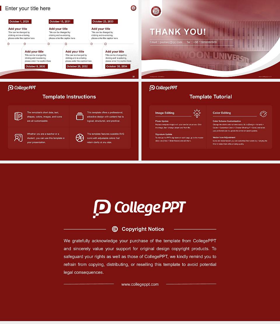 Kwangwoon University Lecture Sharing and Networking Event PPT Template16:9 ratio PPT effect preview image4