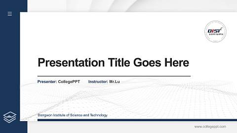 Dongwon Institute of Science and Technology Thesis Proposal/Graduation Defense PPT Template