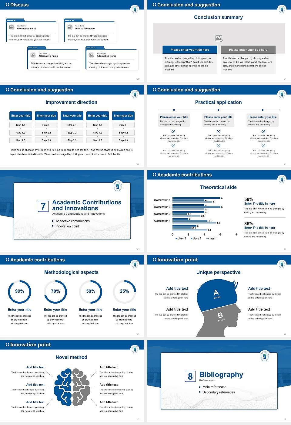 Jeonju University Graduation Thesis Defense PPT Template16:9 ratio PPT effect preview image6