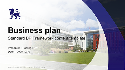 Birmingham City University Competition/Entrepreneurship Contest PPT Template