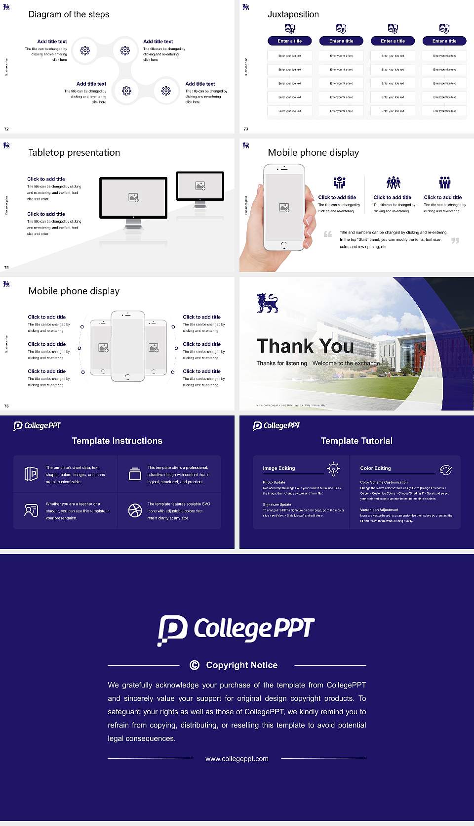 Birmingham City University Competition/Entrepreneurship Contest PPT Template16:9 ratio PPT effect preview image9