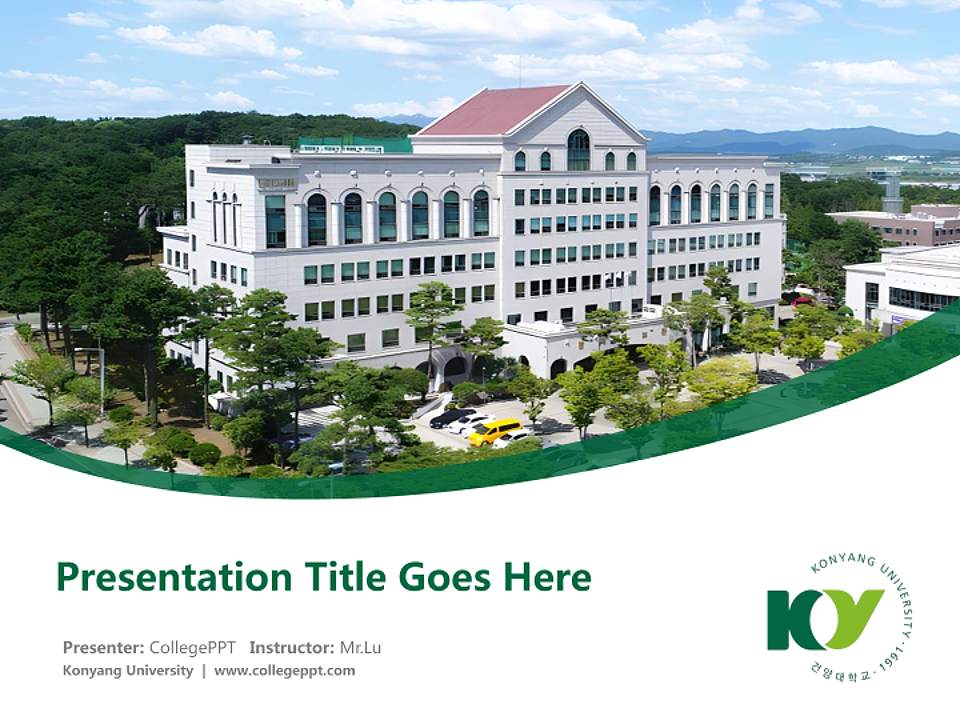 Konyang University Course/Courseware Creation PPT Template4:3 ratio PPT effect preview image5