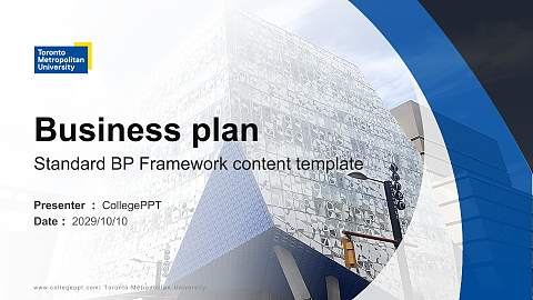 Toronto Metropolitan University Competition/Entrepreneurship Contest PPT Template