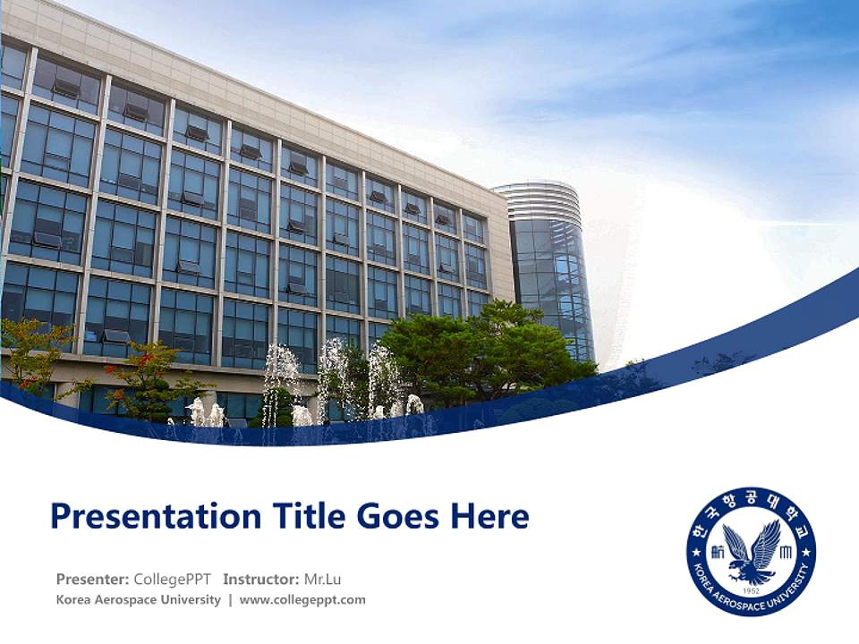 Korea Aerospace University Course/Courseware Creation PPT Template4:3 ratio PPT effect preview image5
