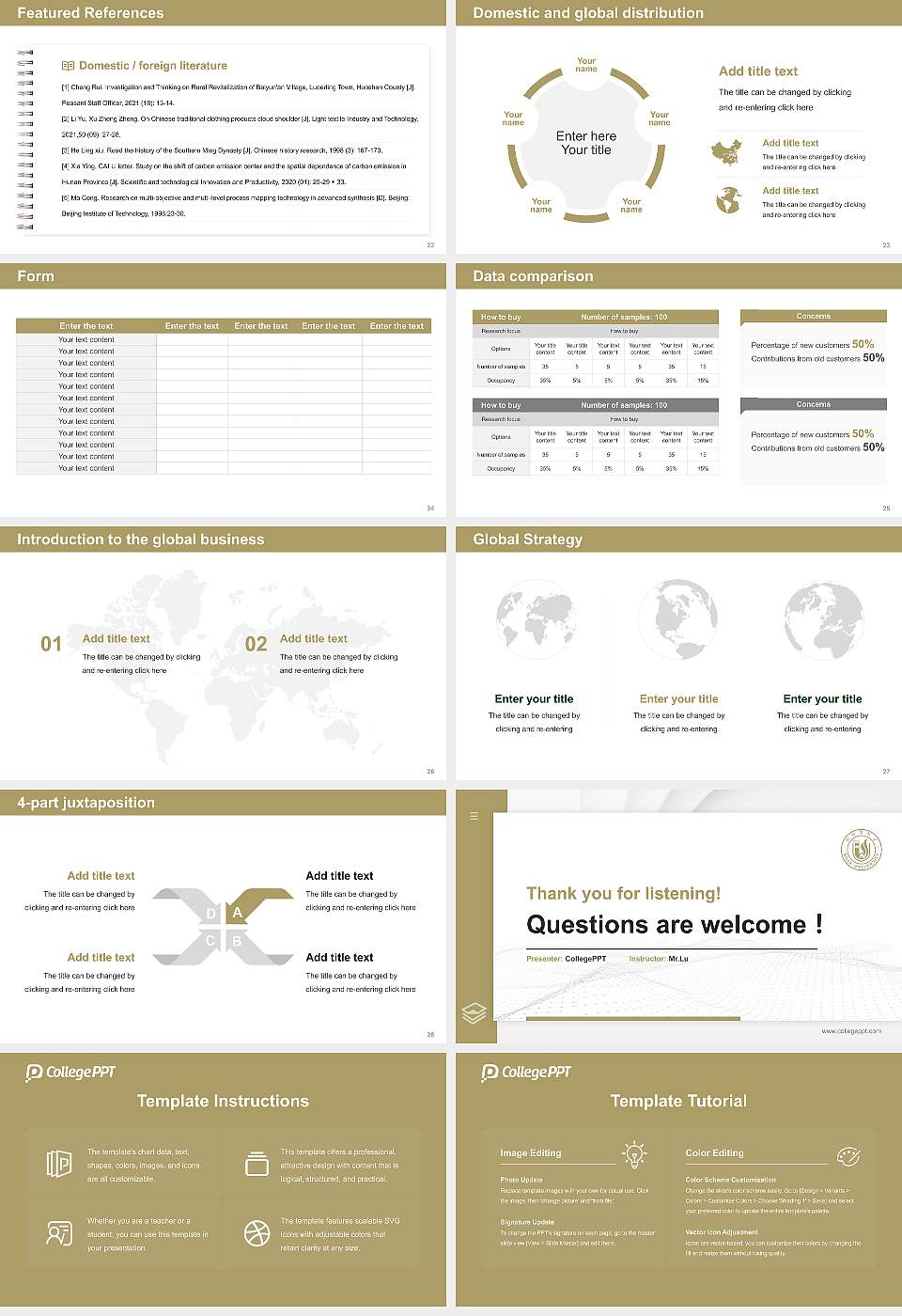 Silla University Thesis Proposal/Graduation Defense PPT Template16:9 ratio PPT effect preview image4