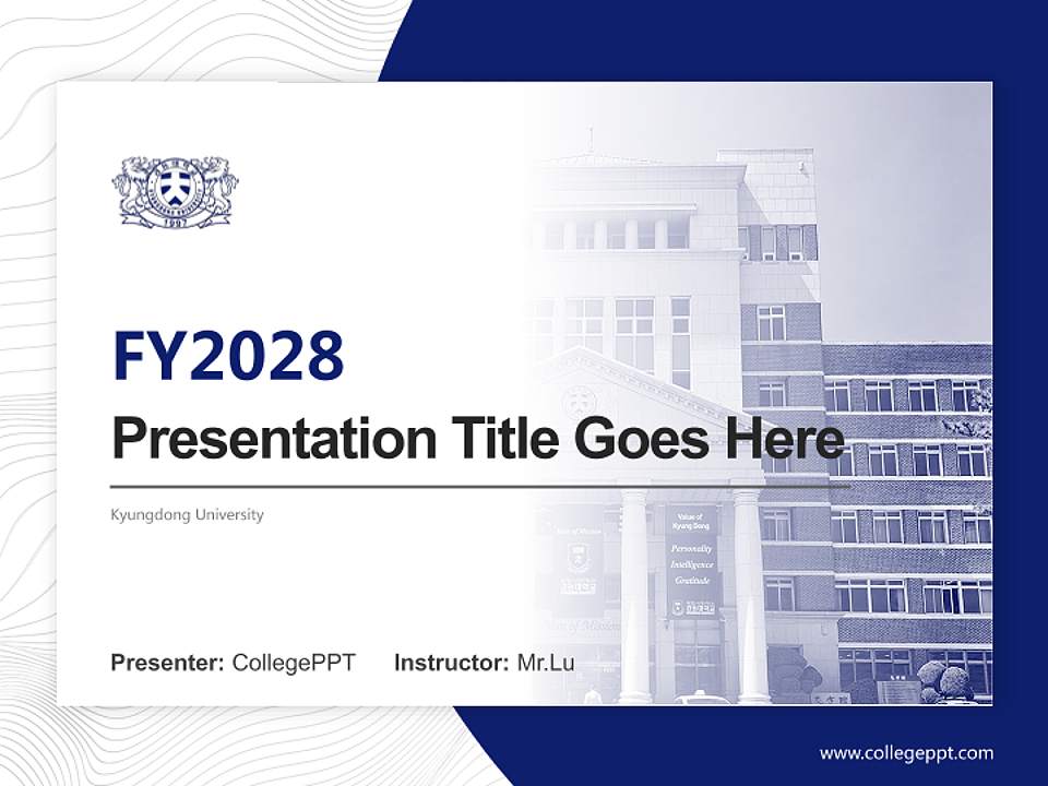 Kyungdong University Academic Presentation/Research Findings Report PPT Template4:3 ratio PPT effect preview image5