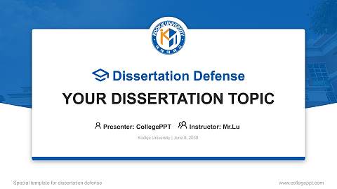 Kookje University Graduation Thesis Defense PPT Template
