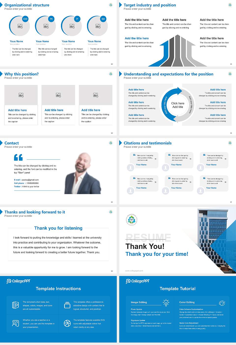 Gyeongnam National University of Science and Technology Resume PPT Template16:9 ratio PPT effect preview image4
