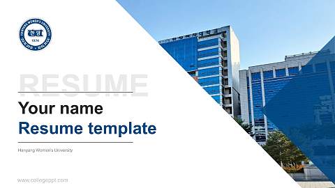 Hanyang Women’s University Resume PPT Template