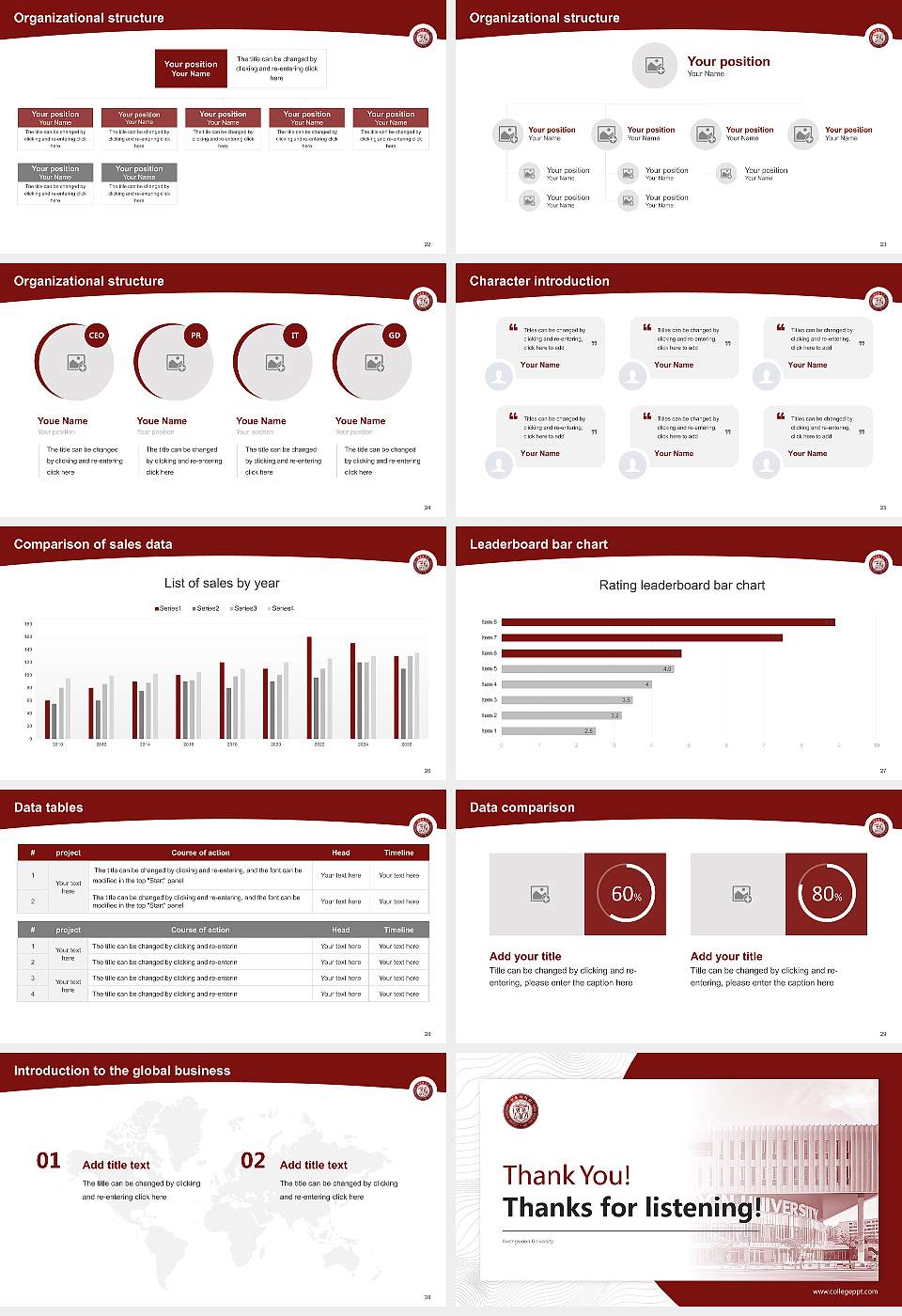 Kwangwoon University Academic Presentation/Research Findings Report PPT Template16:9 ratio PPT effect preview image4