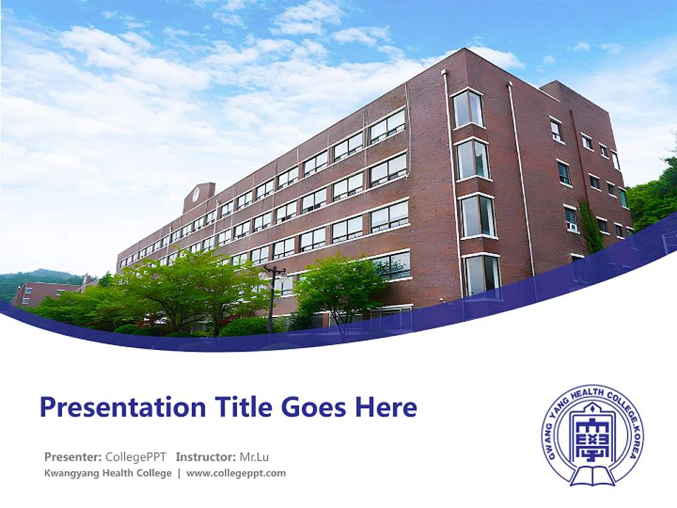 Kwangyang Health College Course/Courseware Creation PPT Template4:3 ratio PPT effect preview image5