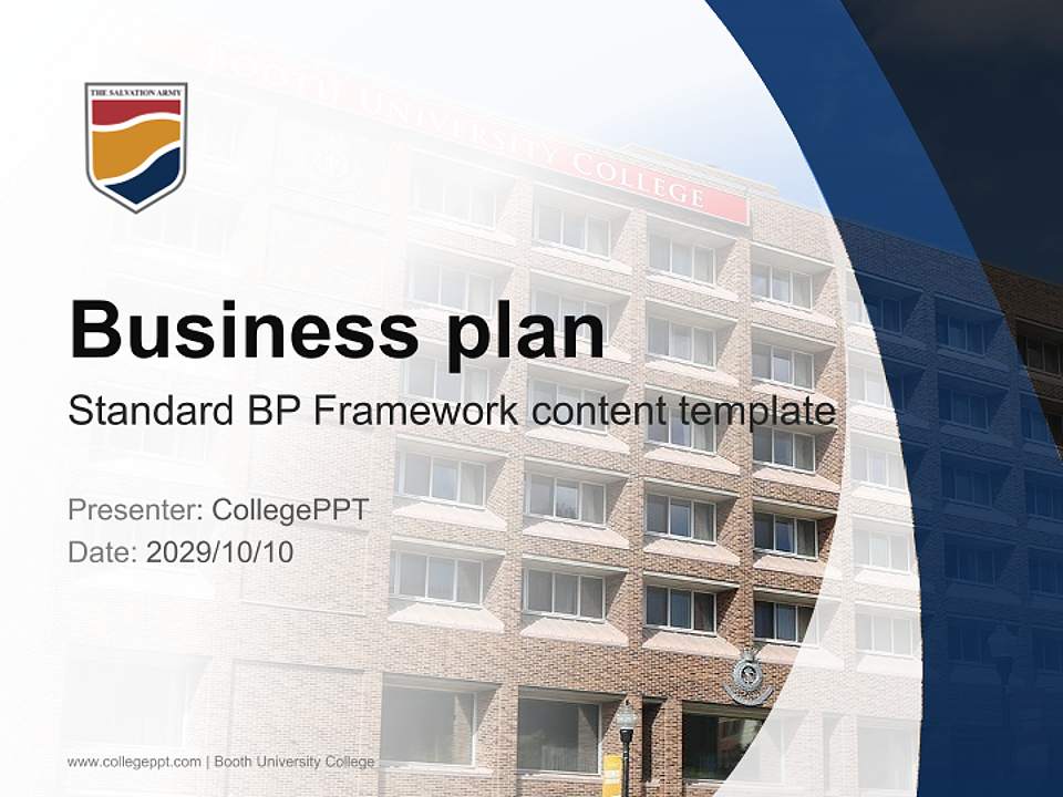 Booth University College Competition/Entrepreneurship Contest PPT Template4:3 ratio PPT effect preview image9