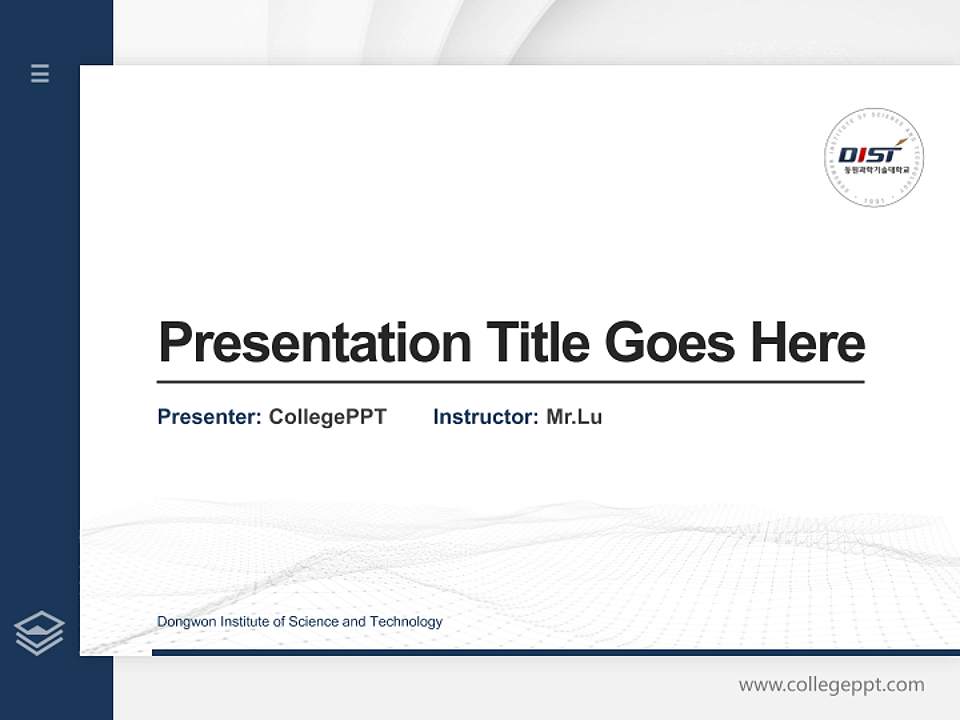 Dongwon Institute of Science and Technology Thesis Proposal/Graduation Defense PPT Template4:3 ratio PPT effect preview image5