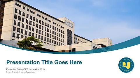 Honam University Course/Courseware Creation PPT Template