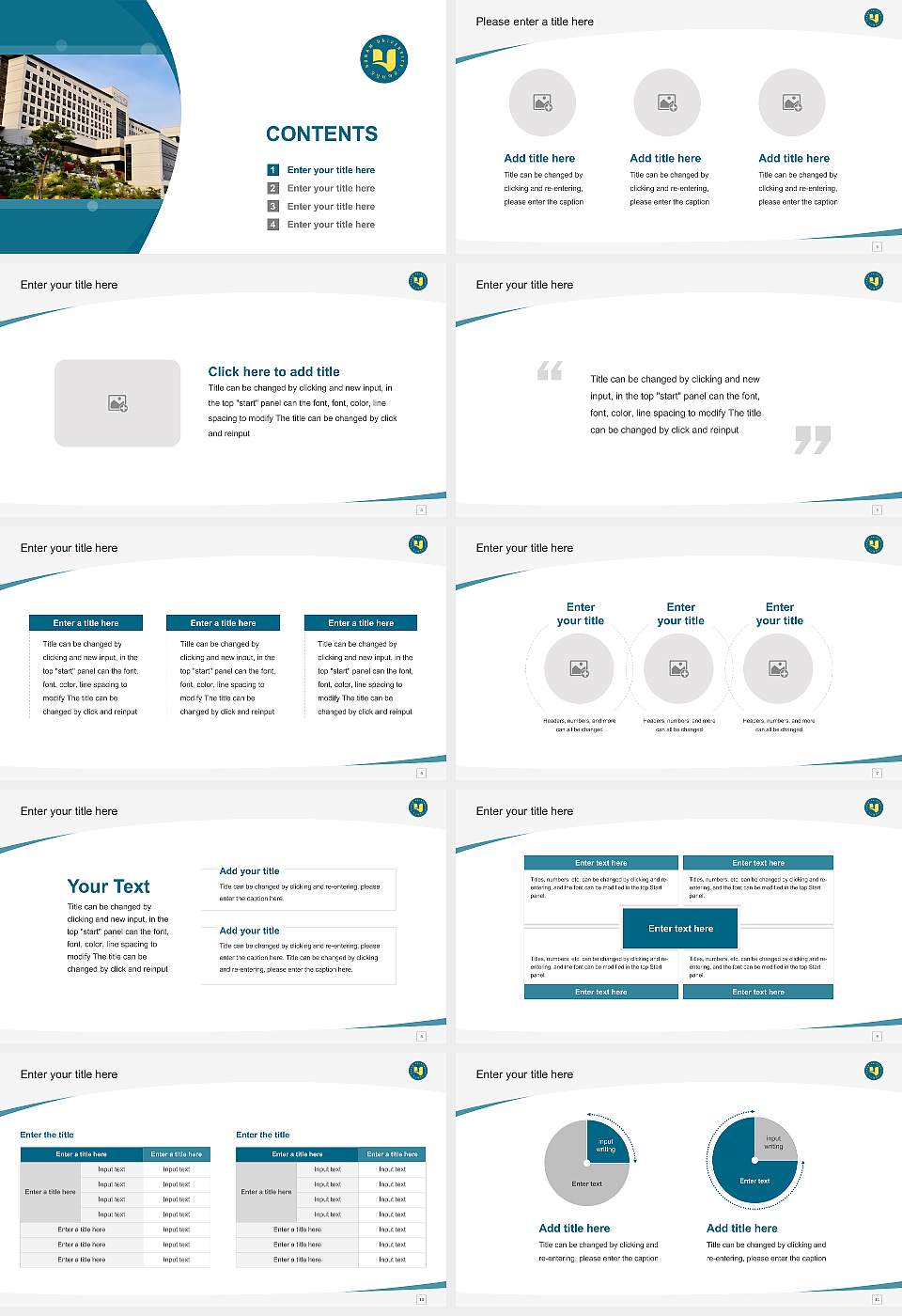 Honam University Course/Courseware Creation PPT Template16:9 ratio PPT effect preview image2