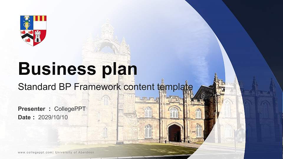 University of Aberdeen Competition/Entrepreneurship Contest PPT Template16:9 ratio PPT effect preview image
