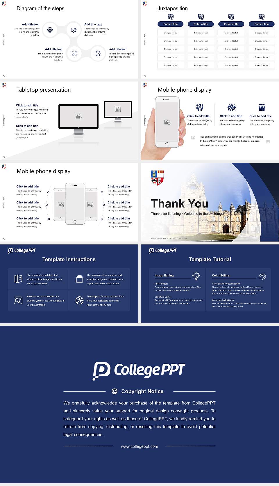 University of Aberdeen Competition/Entrepreneurship Contest PPT Template16:9 ratio PPT effect preview image9