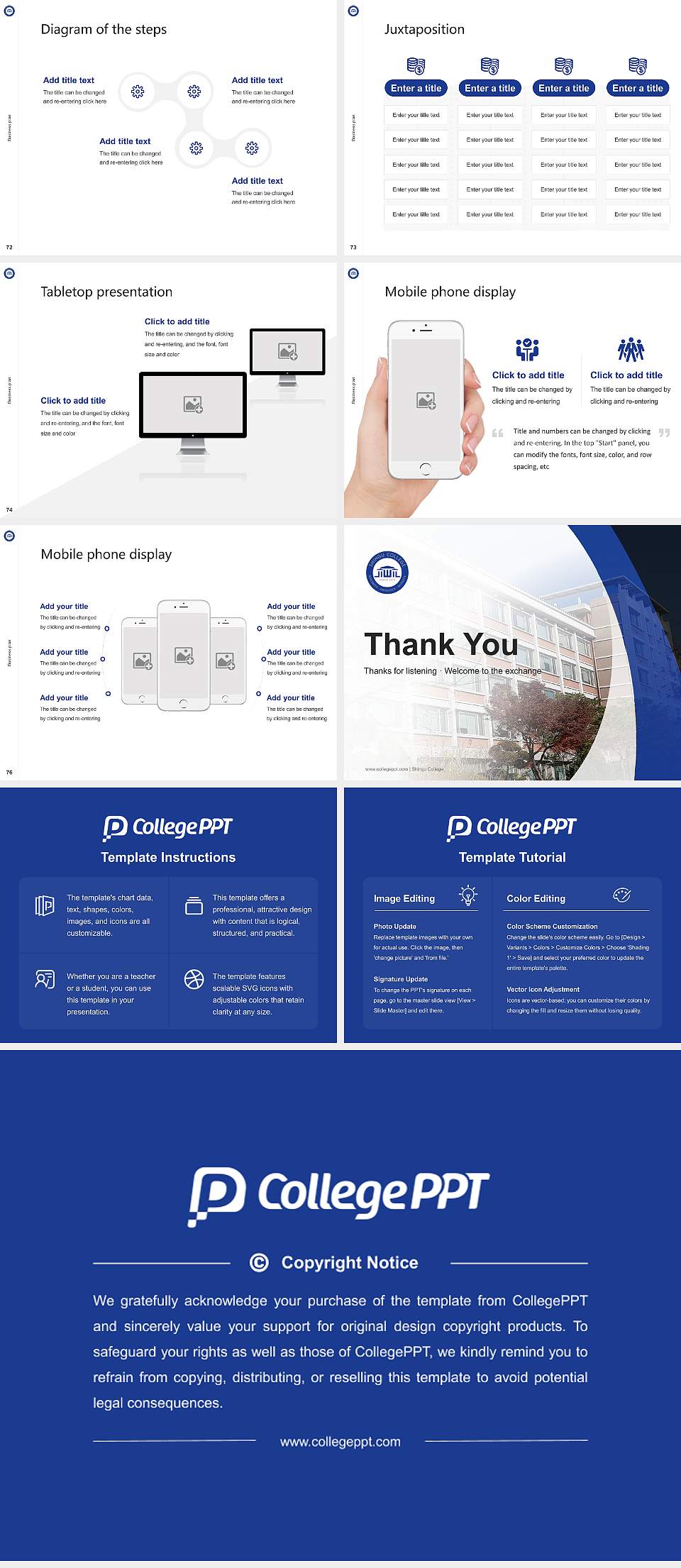 Shingu College Competition/Entrepreneurship Contest PPT Template4:3 ratio PPT effect preview image9