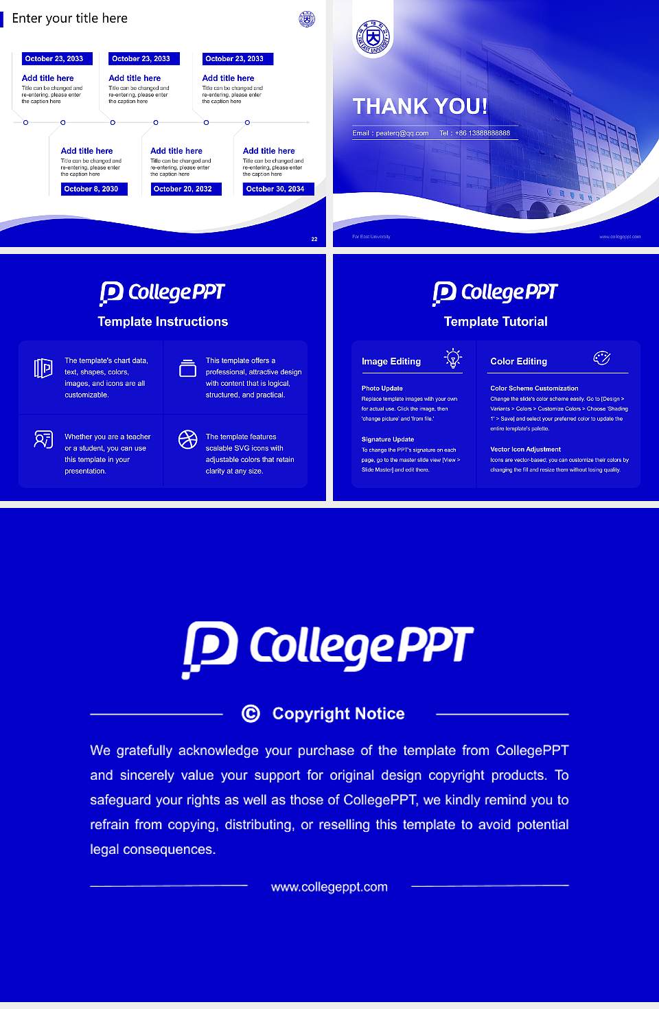 Far East University Lecture Sharing and Networking Event PPT Template4:3 ratio PPT effect preview image4