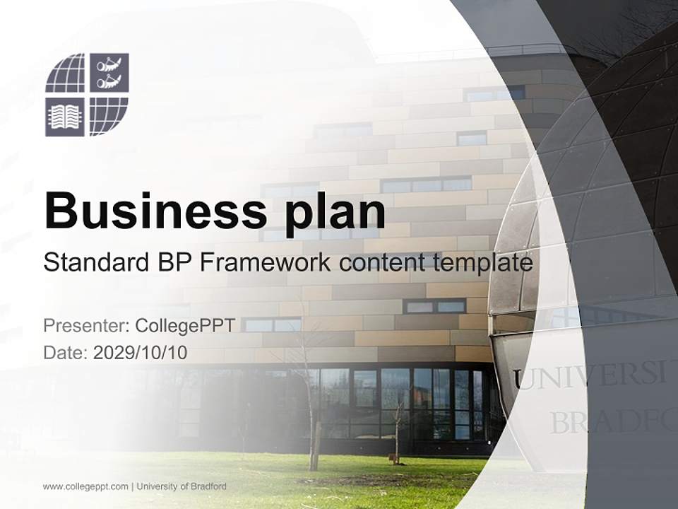 University of Bradford Competition/Entrepreneurship Contest PPT Template4:3 ratio PPT effect preview image9