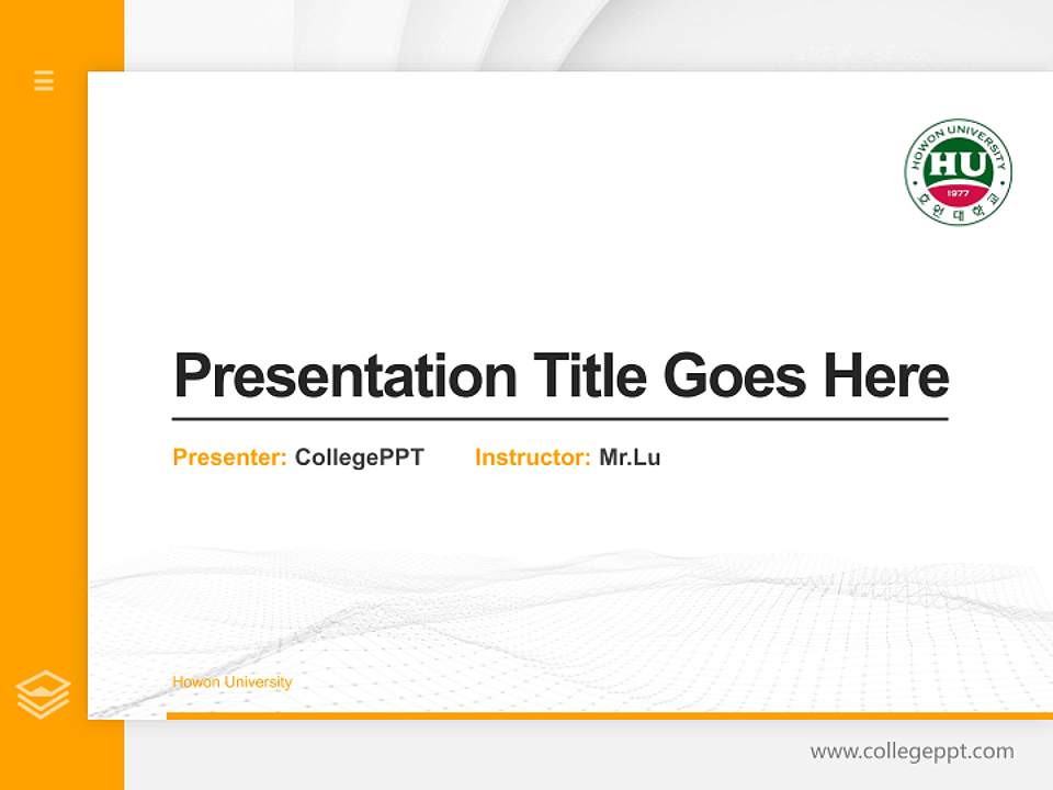 Howon University Thesis Proposal/Graduation Defense PPT Template4:3 ratio PPT effect preview image5