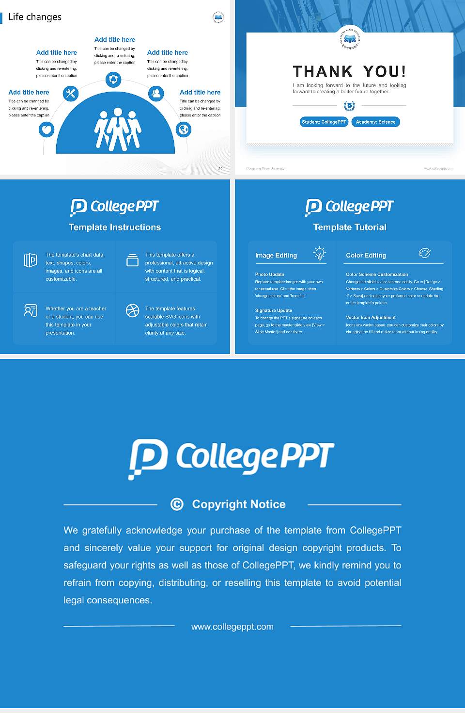 Dongyang Mirae University National Scholarship Defense PPT Template4:3 ratio PPT effect preview image4