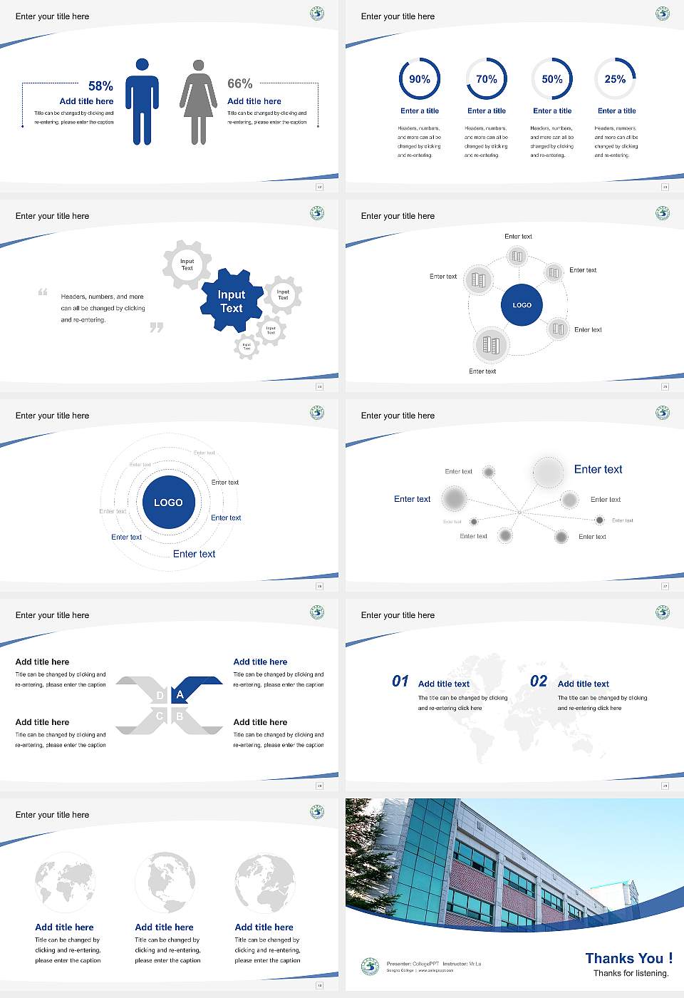 Songho College Course/Courseware Creation PPT Template16:9 ratio PPT effect preview image4