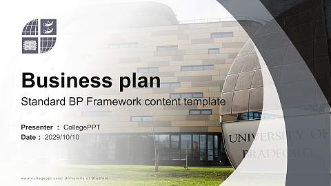 University of Bradford Competition/Entrepreneurship Contest PPT Template