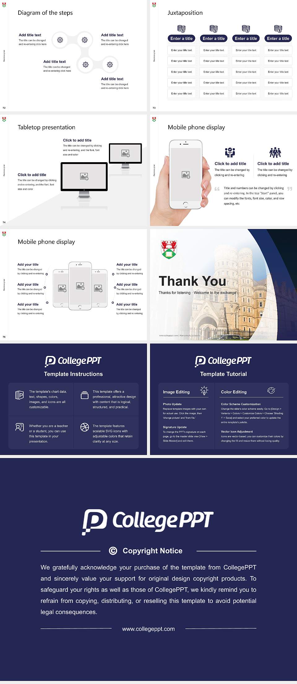 Aberystwyth University Competition/Entrepreneurship Contest PPT Template4:3 ratio PPT effect preview image9