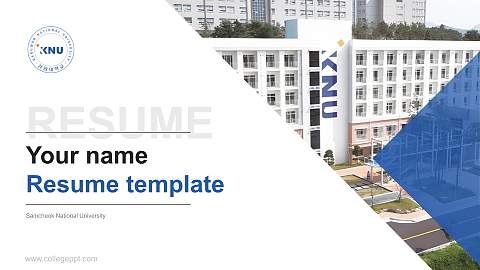 Samcheok National University Resume PPT Template