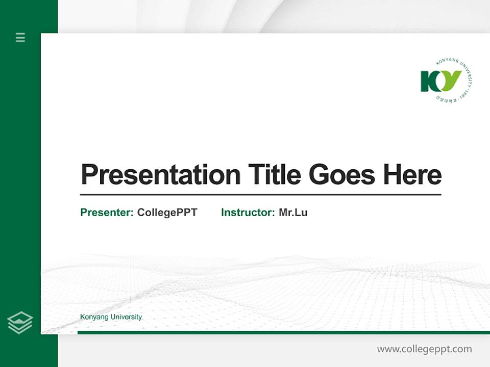 Konyang University Thesis Proposal/Graduation Defense PPT Template4:3 ratio PPT effect preview image5