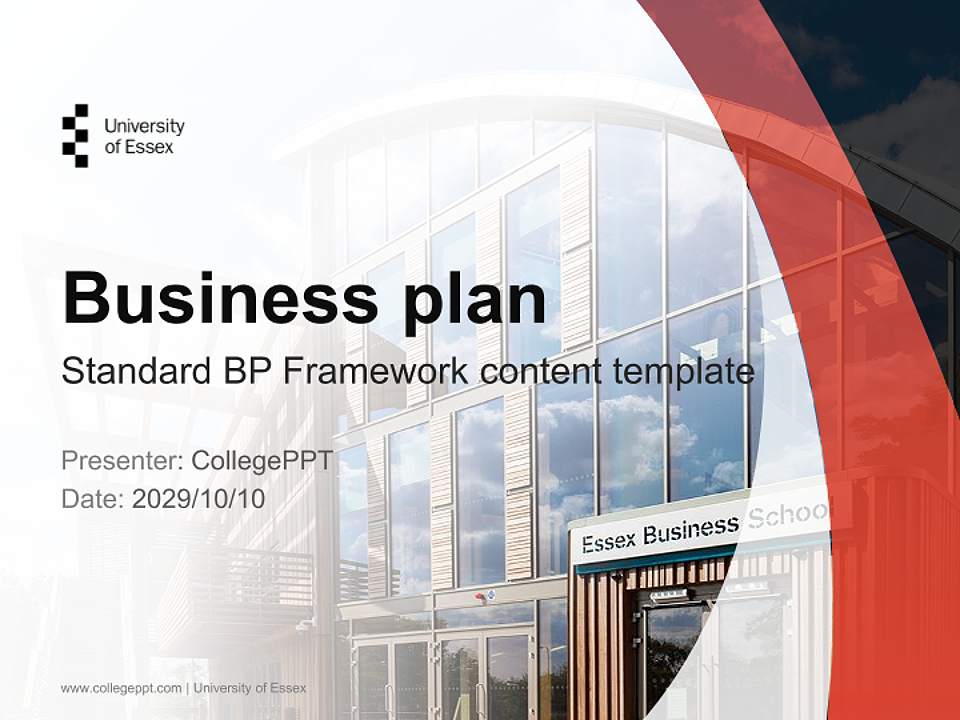University of Essex Competition/Entrepreneurship Contest PPT Template4:3 ratio PPT effect preview image9