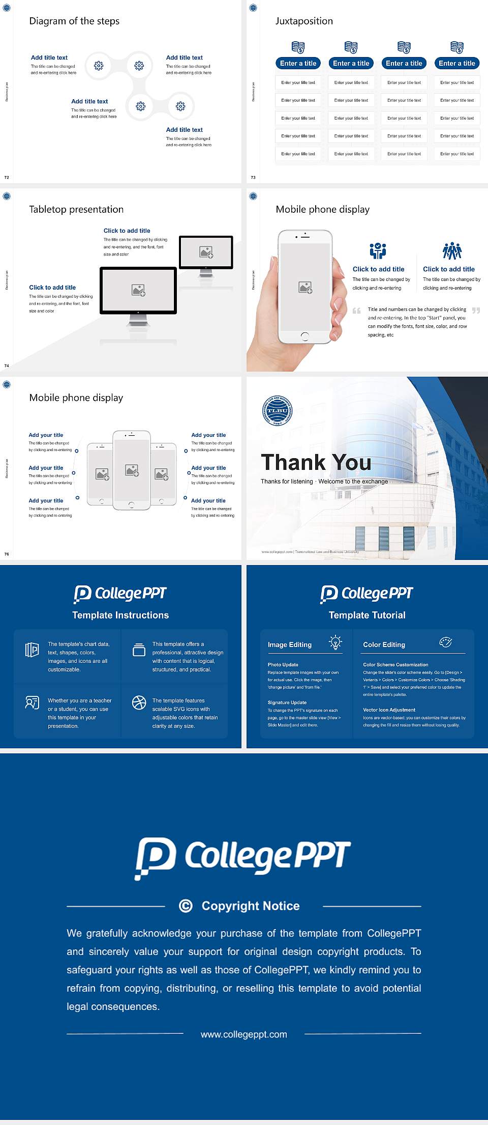 Transnational Law and Business University Competition/Entrepreneurship Contest PPT Template4:3 ratio PPT effect preview image9