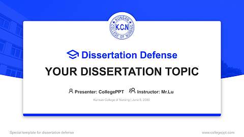 Kunsan College of Nursing Graduation Thesis Defense PPT Template