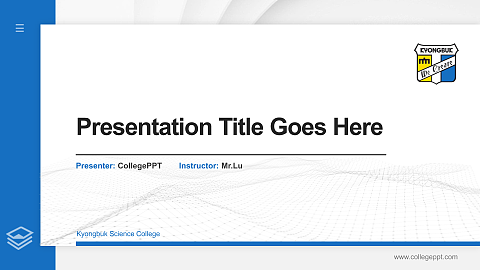 Kyongbuk Science College Thesis Proposal/Graduation Defense PPT Template
