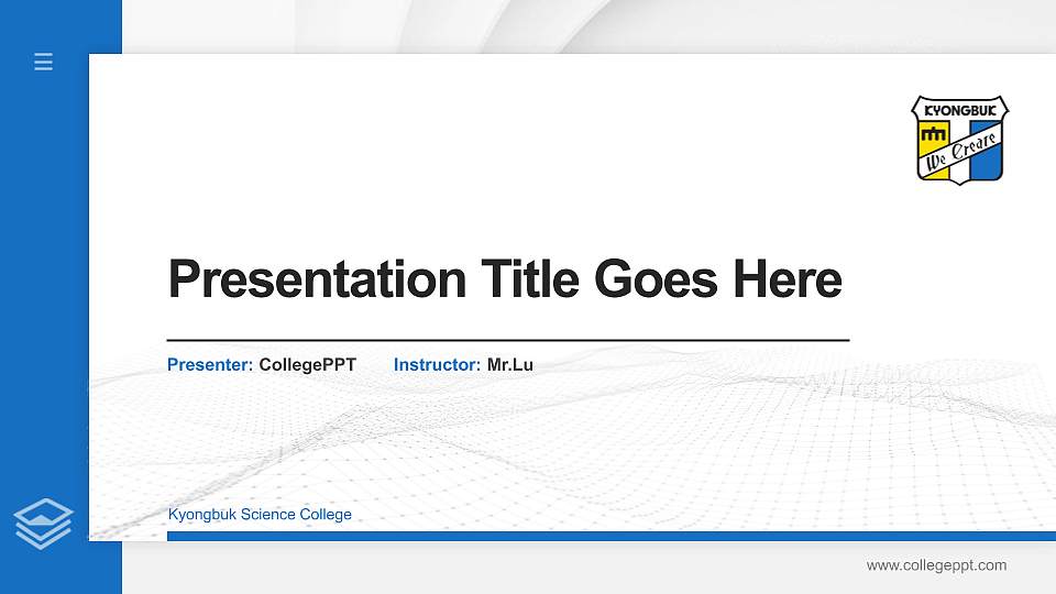 Kyongbuk Science College Thesis Proposal/Graduation Defense PPT Template16:9 ratio PPT effect preview image