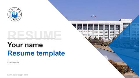 Inha University Resume PPT Template
