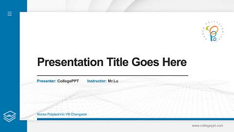 Korea Polytechnic VII Changwon Thesis Proposal/Graduation Defense PPT Template