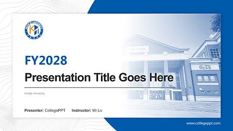 Kookje University Academic Presentation/Research Findings Report PPT Template