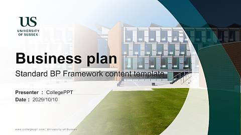 University of Sussex Competition/Entrepreneurship Contest PPT Template