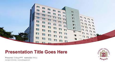 Joongbu University Course/Courseware Creation PPT Template