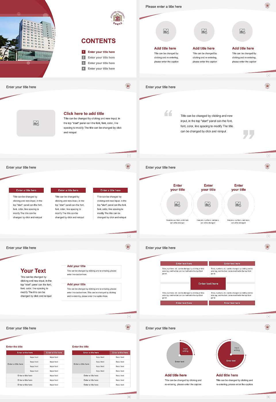 Joongbu University Course/Courseware Creation PPT Template16:9 ratio PPT effect preview image2