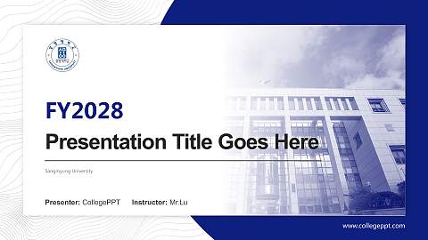 Sangmyung University Academic Presentation/Research Findings Report PPT Template
