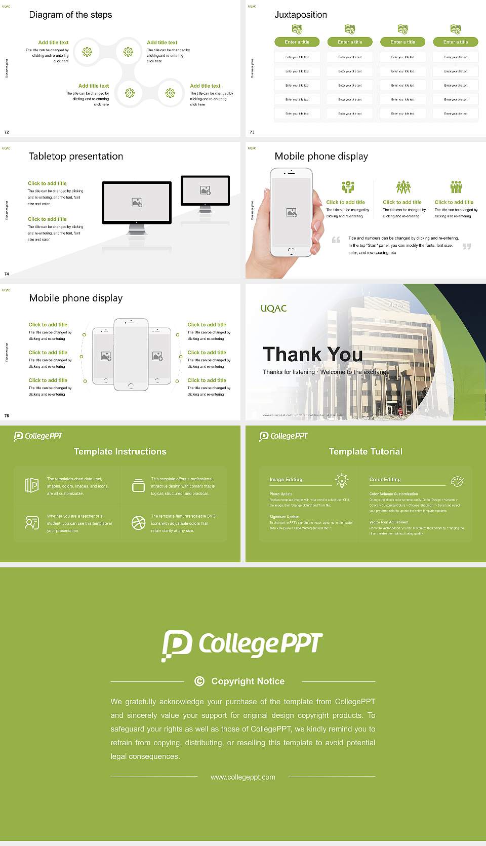 University of Quebec at Chicoutimi Competition/Entrepreneurship Contest PPT Template16:9 ratio PPT effect preview image9