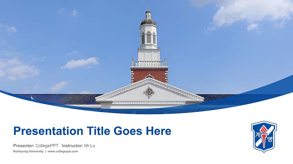 Keimyung University Course/Courseware Creation PPT Template16:9 ratio PPT effect preview image1