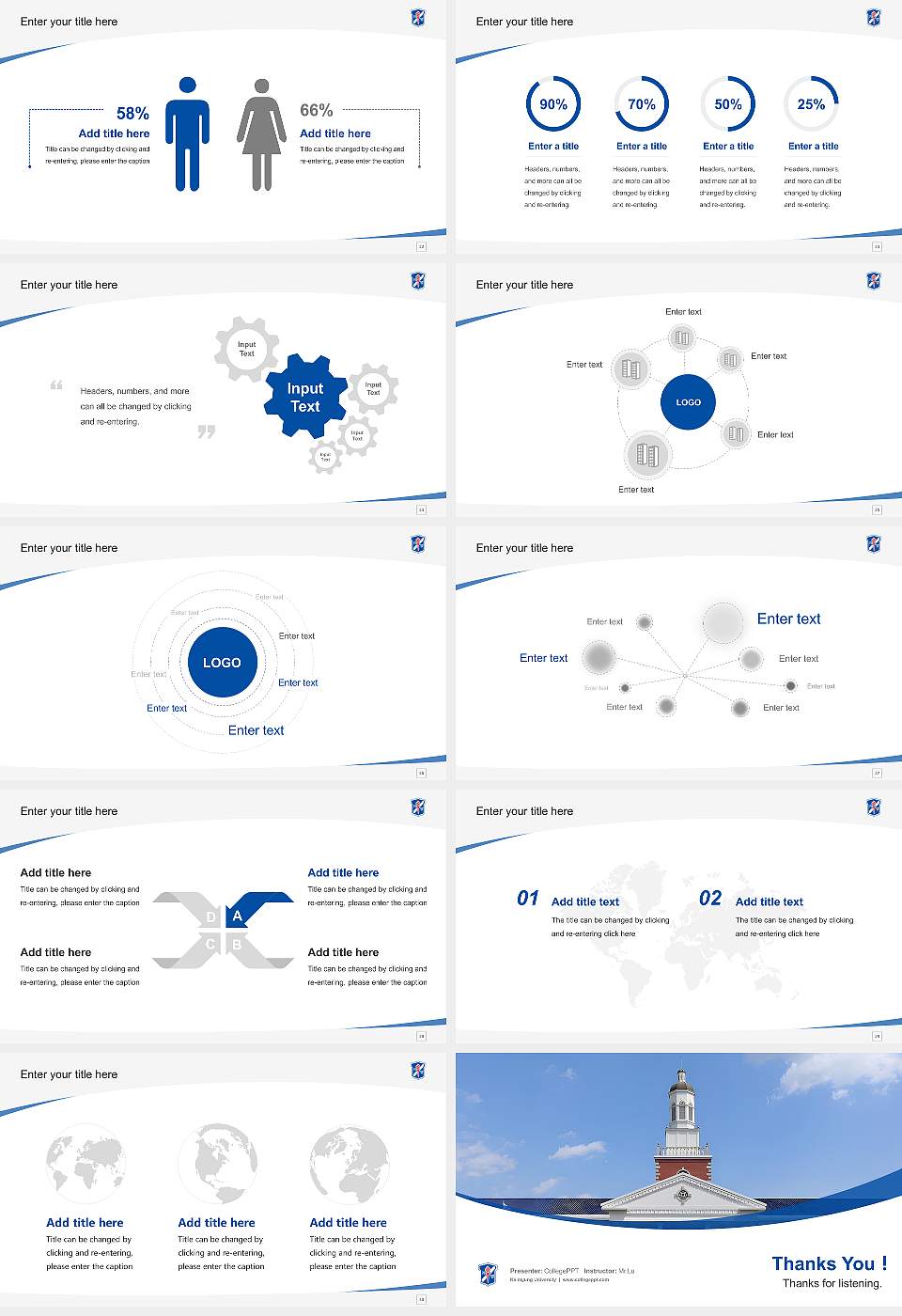 Keimyung University Course/Courseware Creation PPT Template16:9 ratio PPT effect preview image4