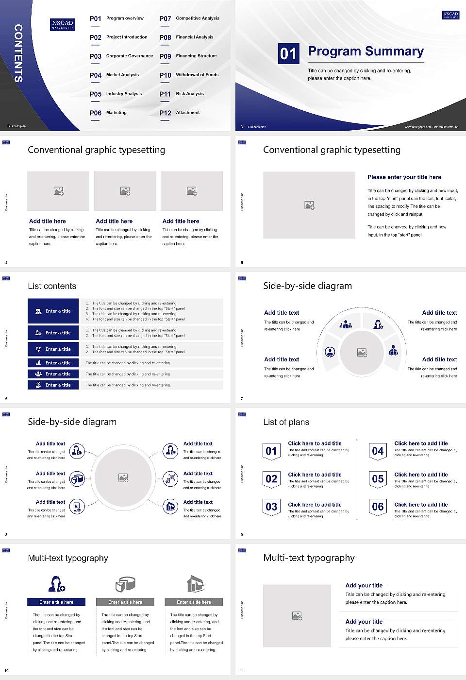 Nova Scotia College of Art and Design University Competition/Entrepreneurship Contest PPT Template16:9 ratio PPT effect preview image2